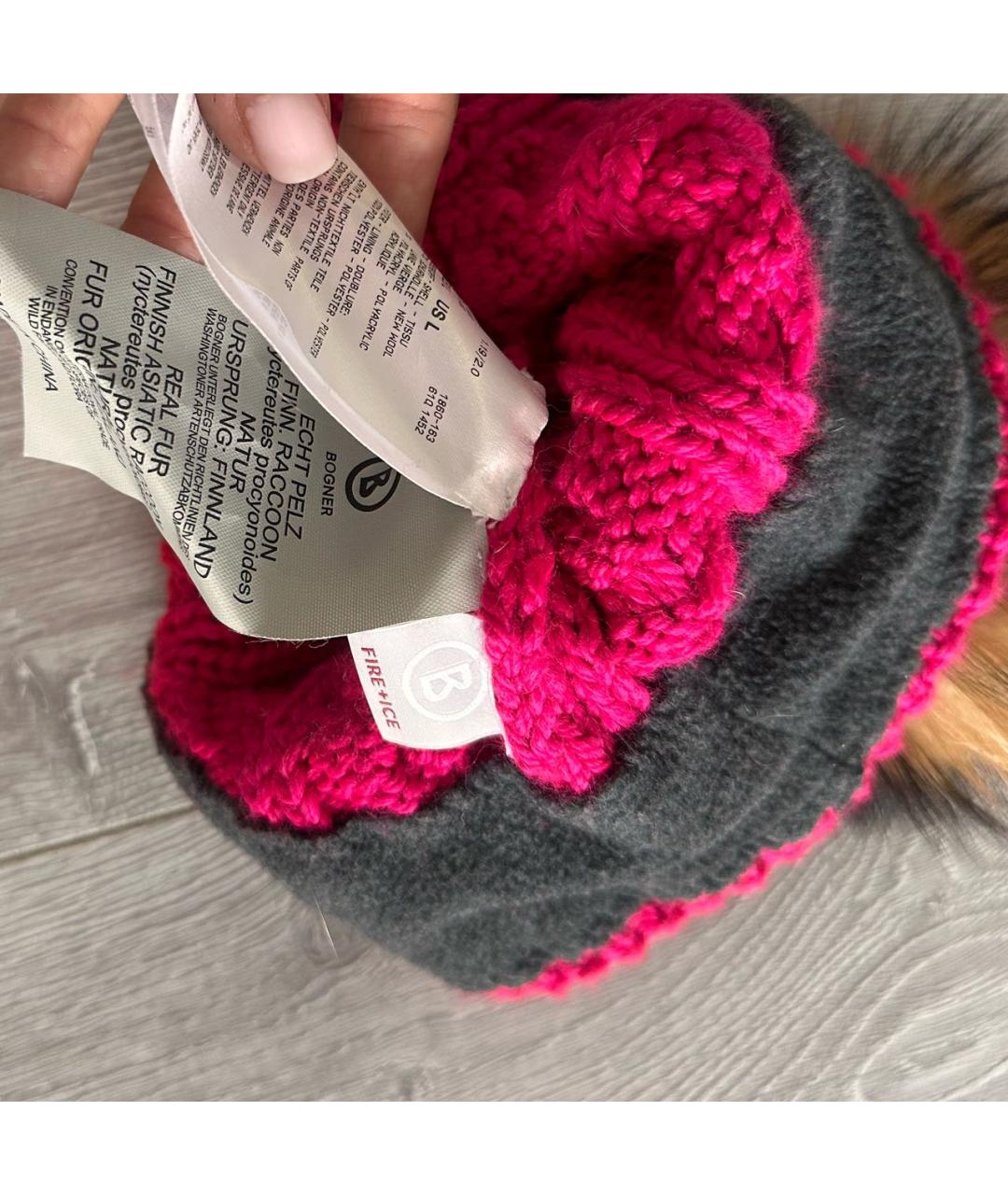 BOGNER Фуксия кашемировая шапка, фото 3
