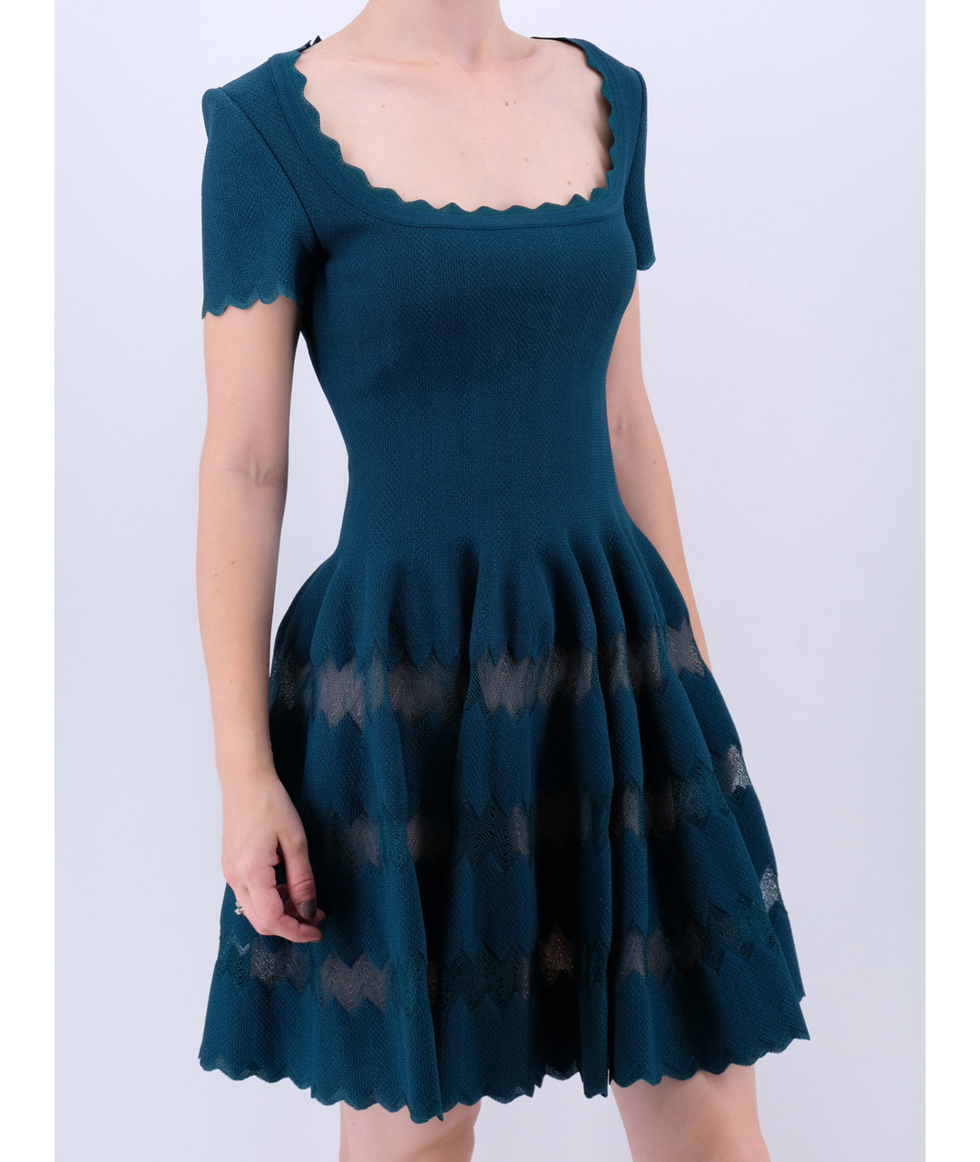 ALAIA Синее вискозное повседневное платье, фото 2