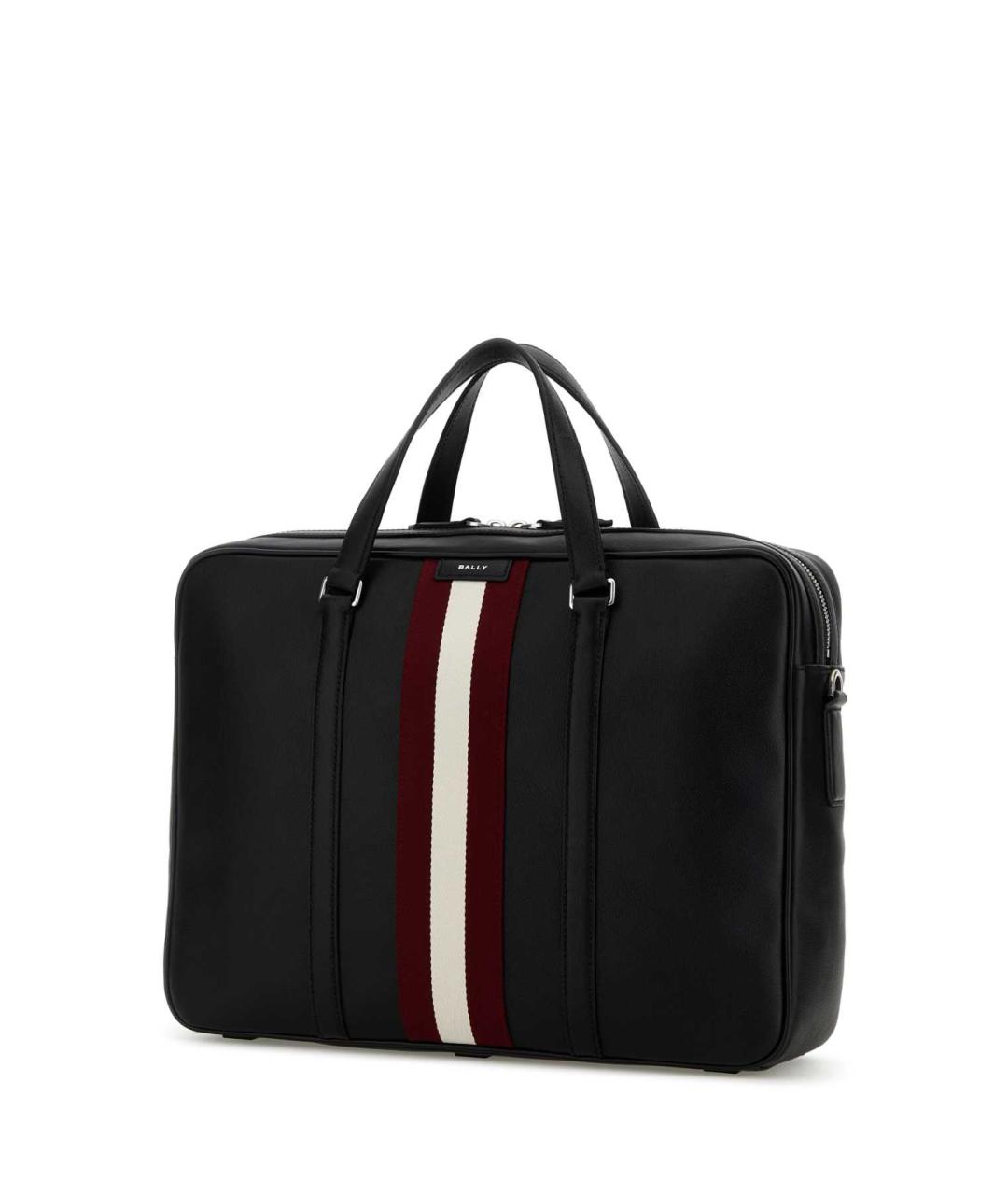 BALLY Черный кожаный портфель, фото 2
