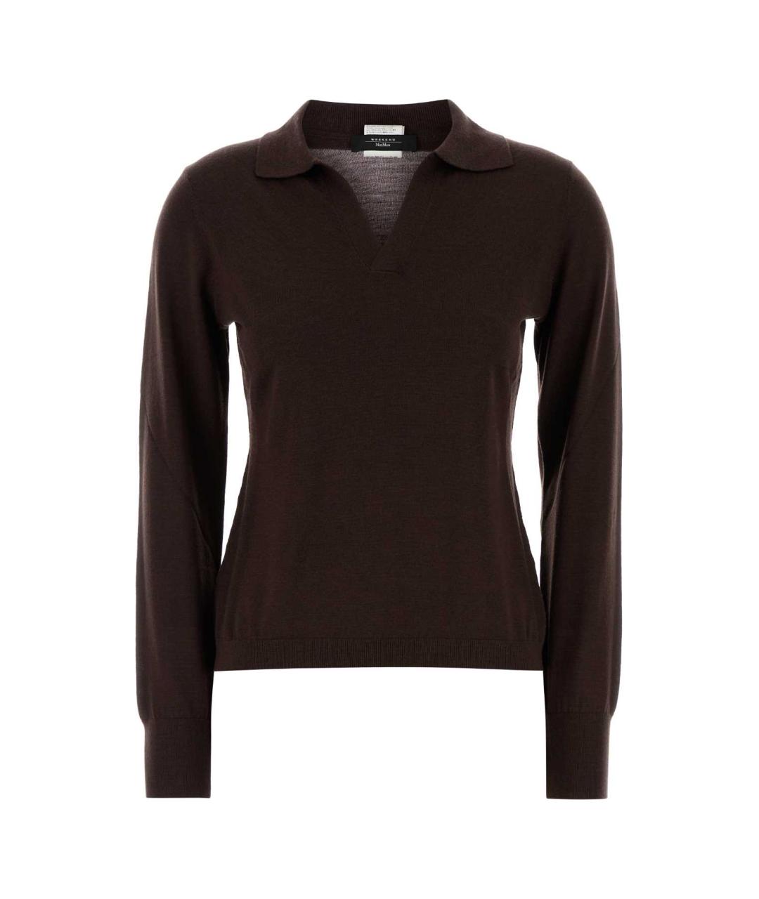 WEEKEND MAX MARA Коричневый шерстяной джемпер / свитер, фото 1