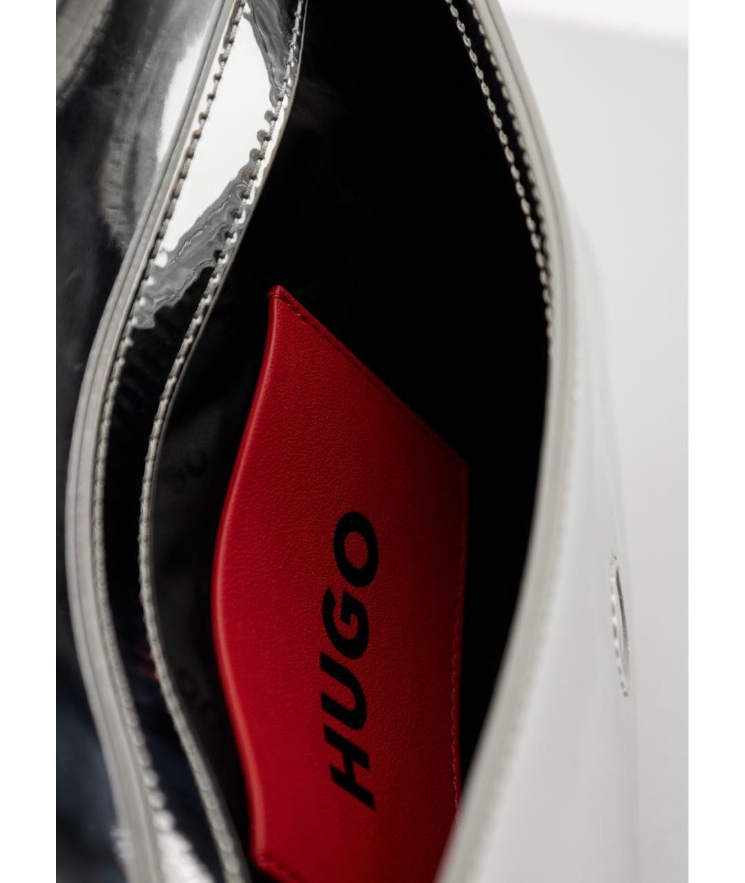 HUGO Серебряная сумка через плечо из искусственной кожи, фото 5