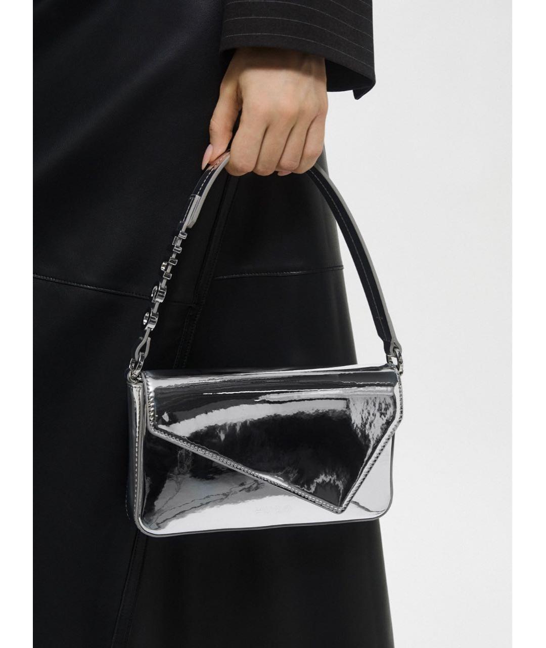 HUGO Серебряная сумка через плечо из искусственной кожи, фото 6