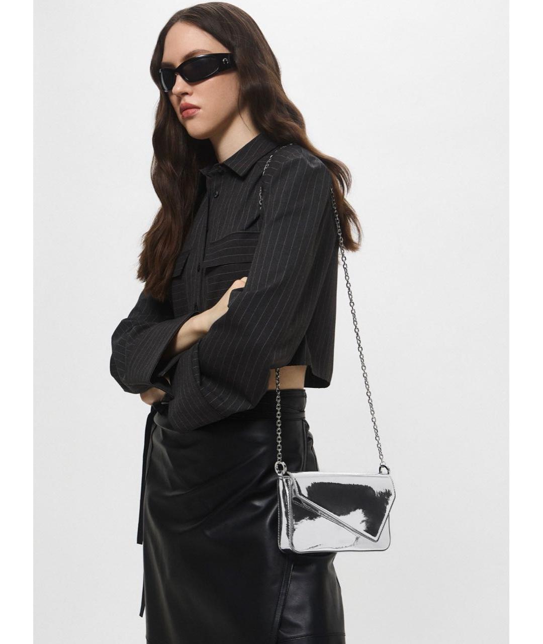 HUGO Серебряная сумка через плечо из искусственной кожи, фото 7