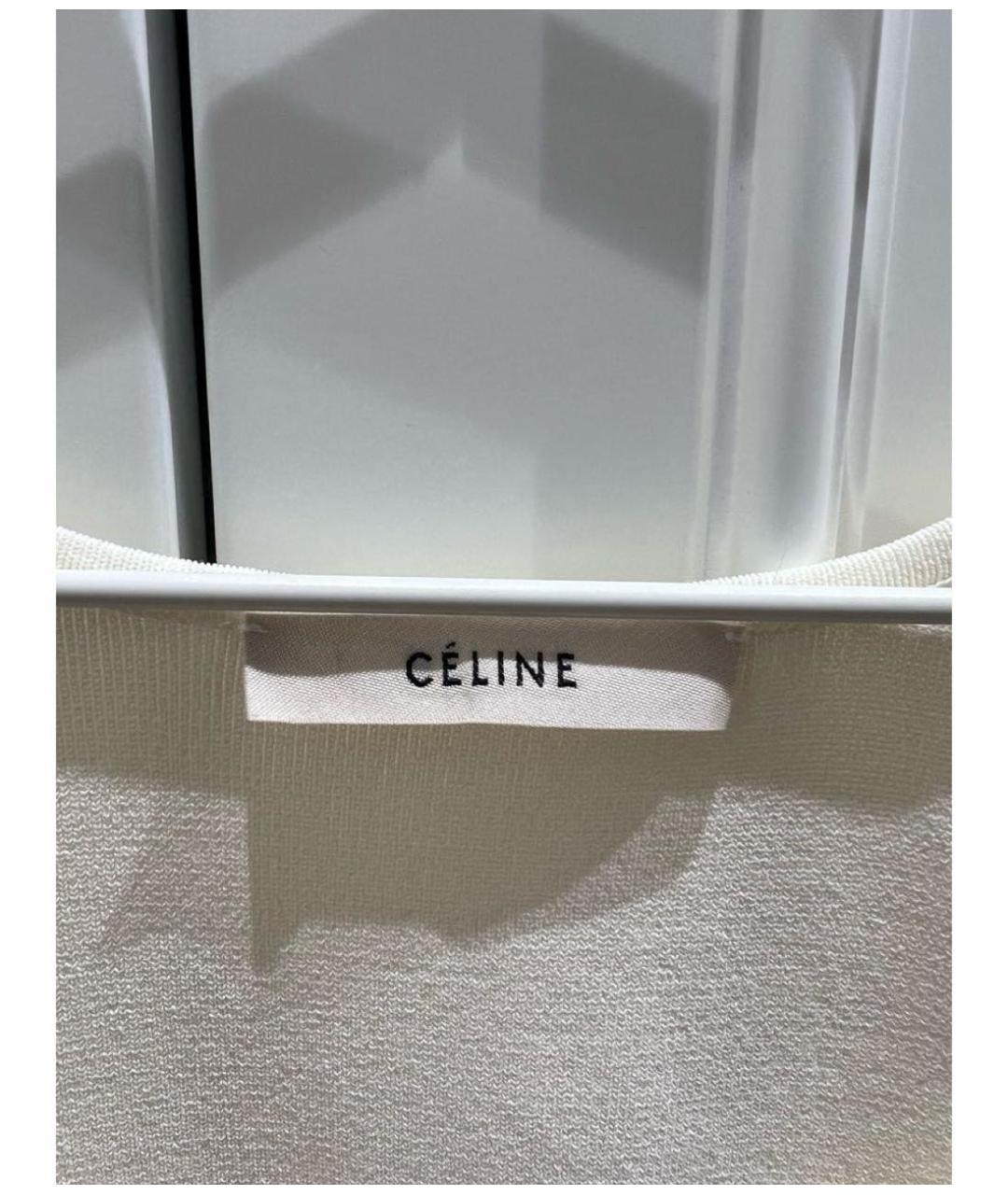 CELINE Бежевая вискозная майка, фото 4