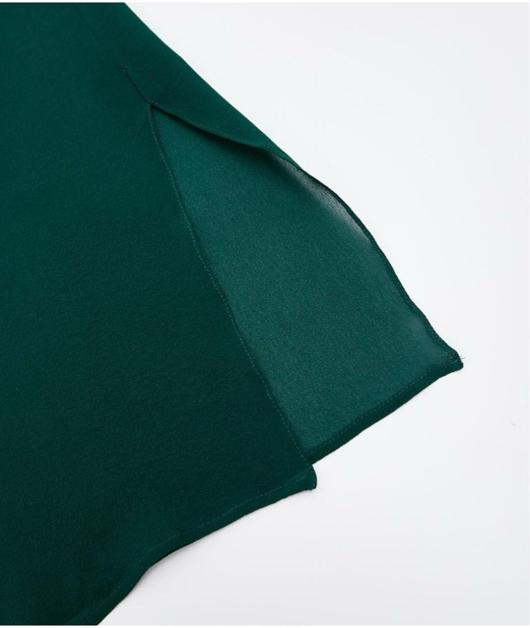 SAINT LAURENT Зеленые шелковое коктейльное платье, фото 4