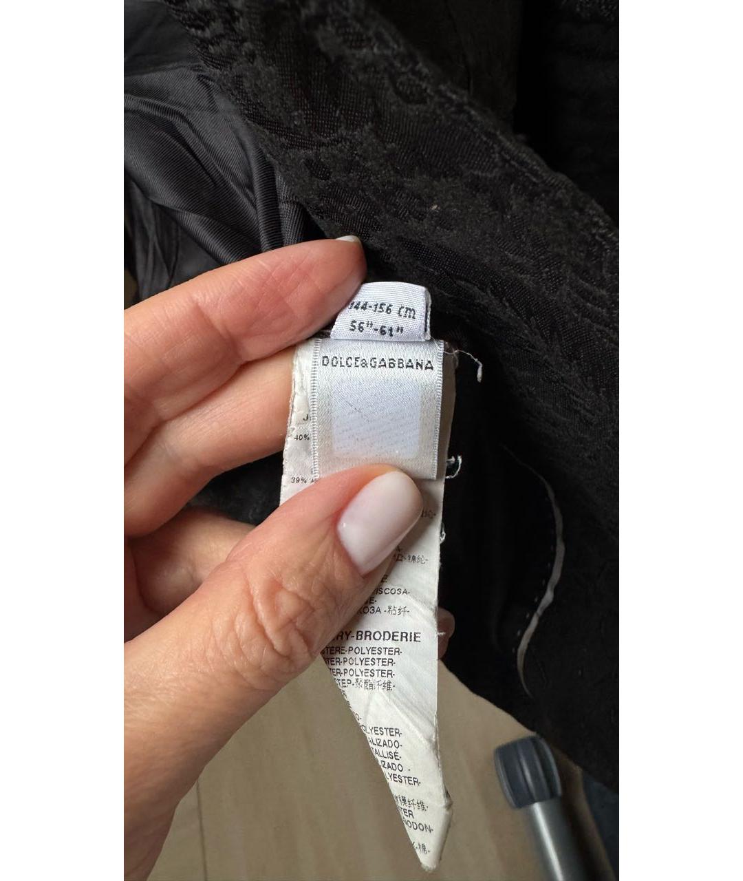 DOLCE&GABBANA Черный полиэстеровый жакет / жилет, фото 7