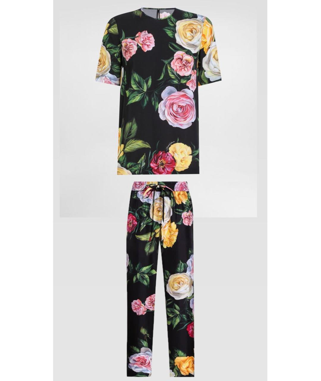 DOLCE&GABBANA Мульти шелковый костюм с брюками, фото 6