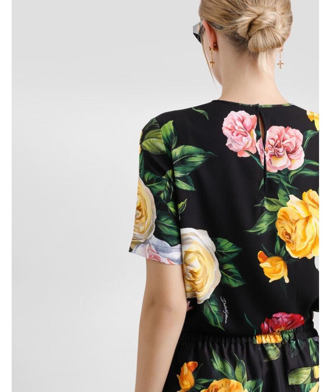 DOLCE&GABBANA Мульти шелковый костюм с брюками, фото 5