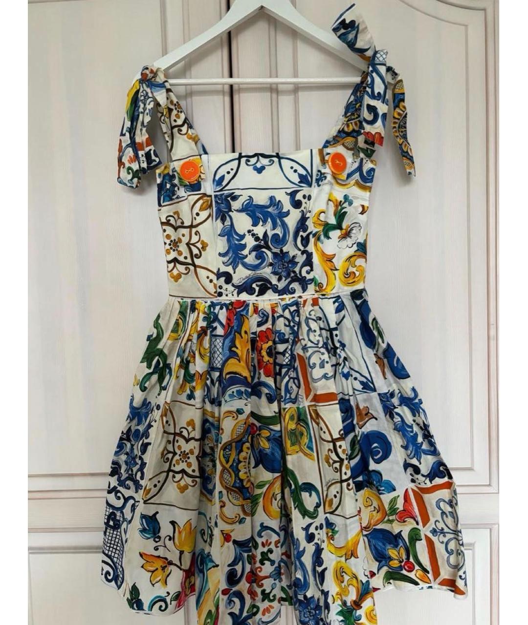 DOLCE&GABBANA Мульти хлопковый сарафан, фото 5