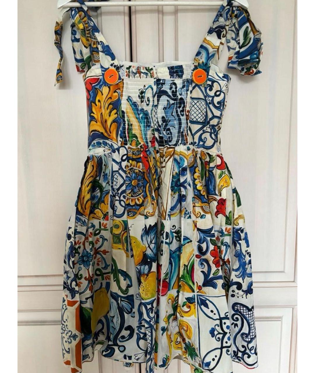 DOLCE&GABBANA Мульти хлопковый сарафан, фото 2