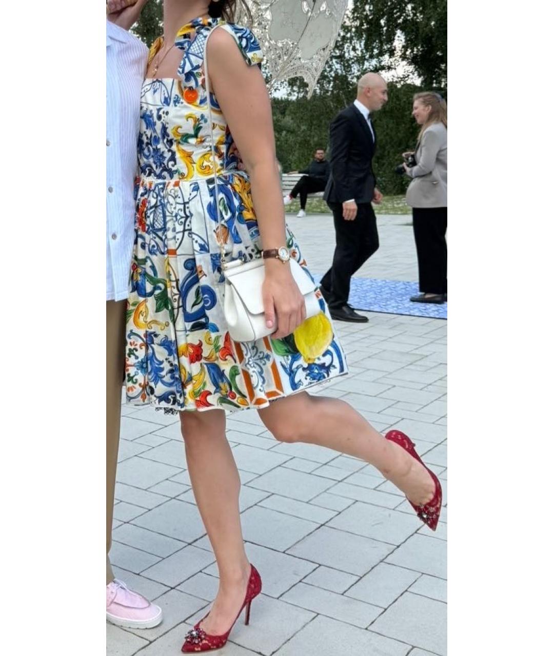 DOLCE&GABBANA Мульти хлопковый сарафан, фото 4