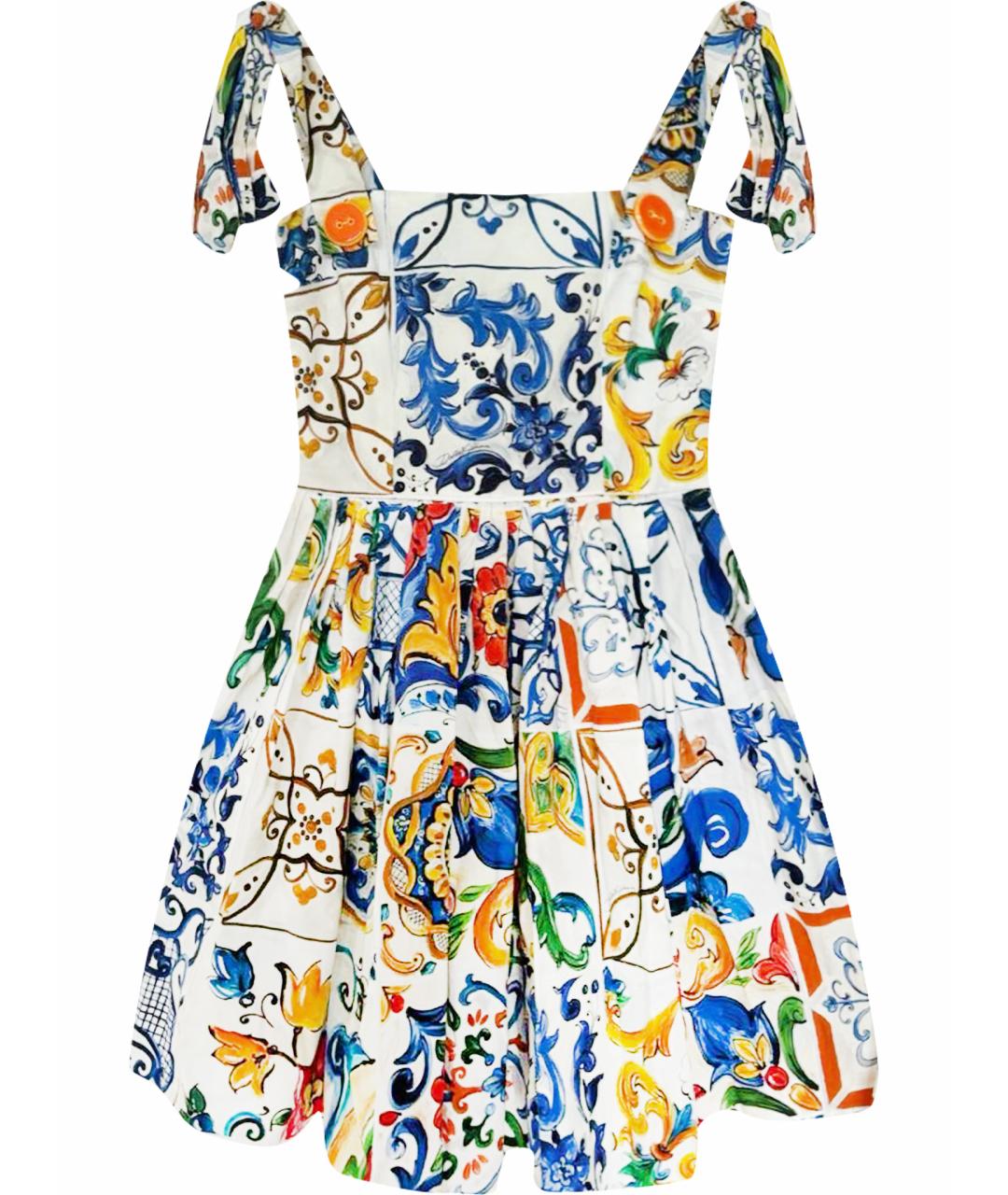 DOLCE&GABBANA Мульти хлопковый сарафан, фото 1