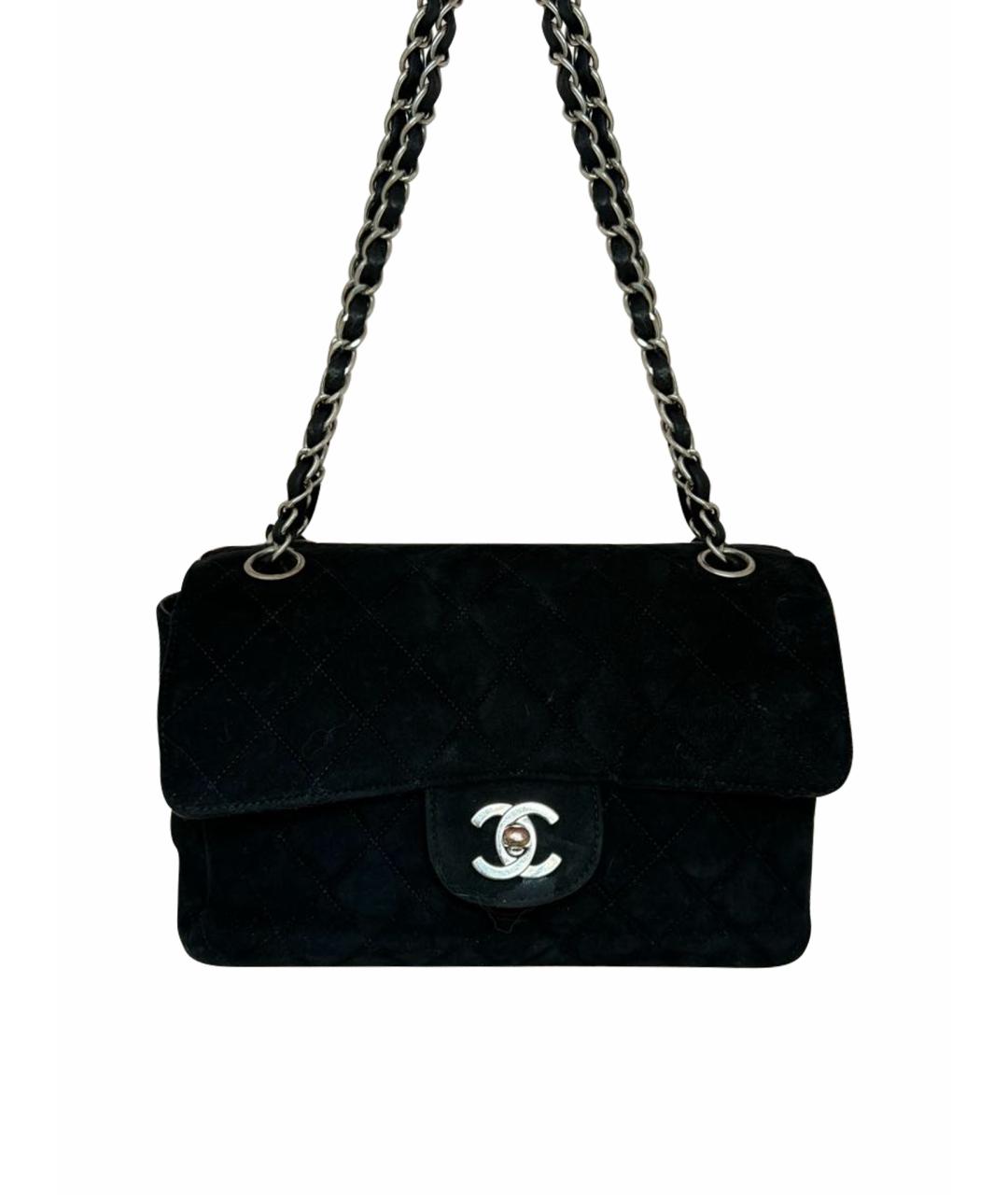 CHANEL Черная замшевая сумка через плечо, фото 1