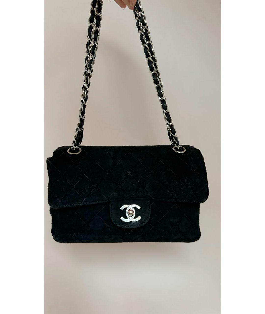 CHANEL Черная замшевая сумка через плечо, фото 9