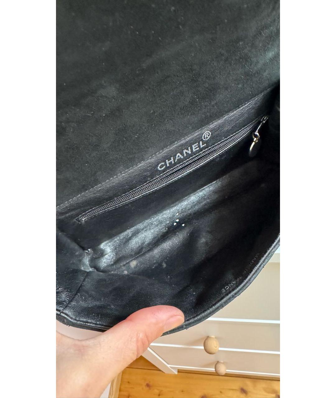 CHANEL Черная замшевая сумка через плечо, фото 4