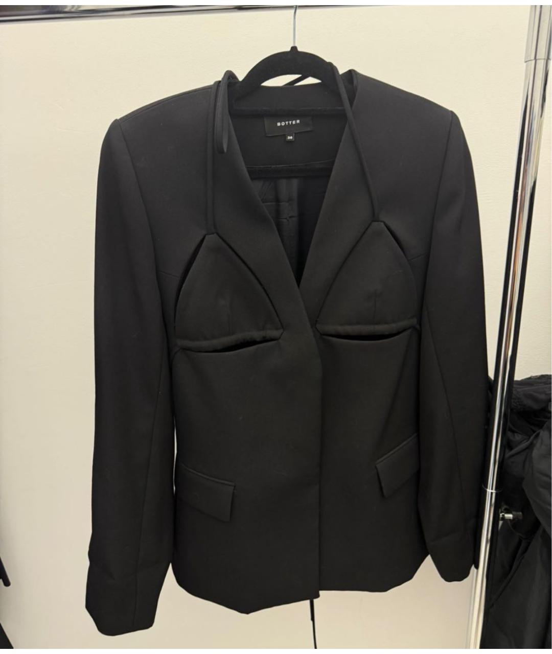 BOTTER Черный шерстяной жакет/пиджак, фото 7