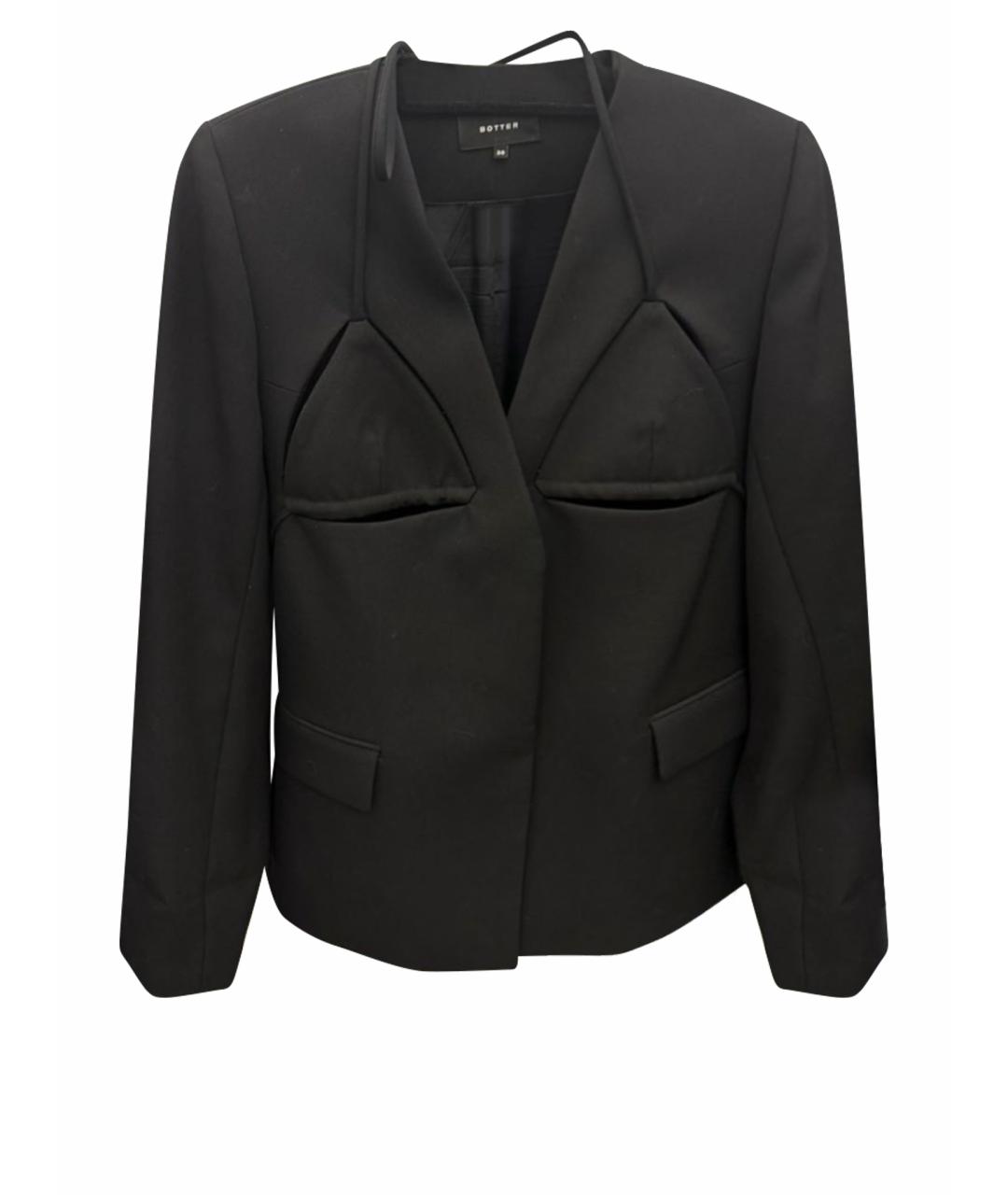 BOTTER Черный шерстяной жакет/пиджак, фото 1