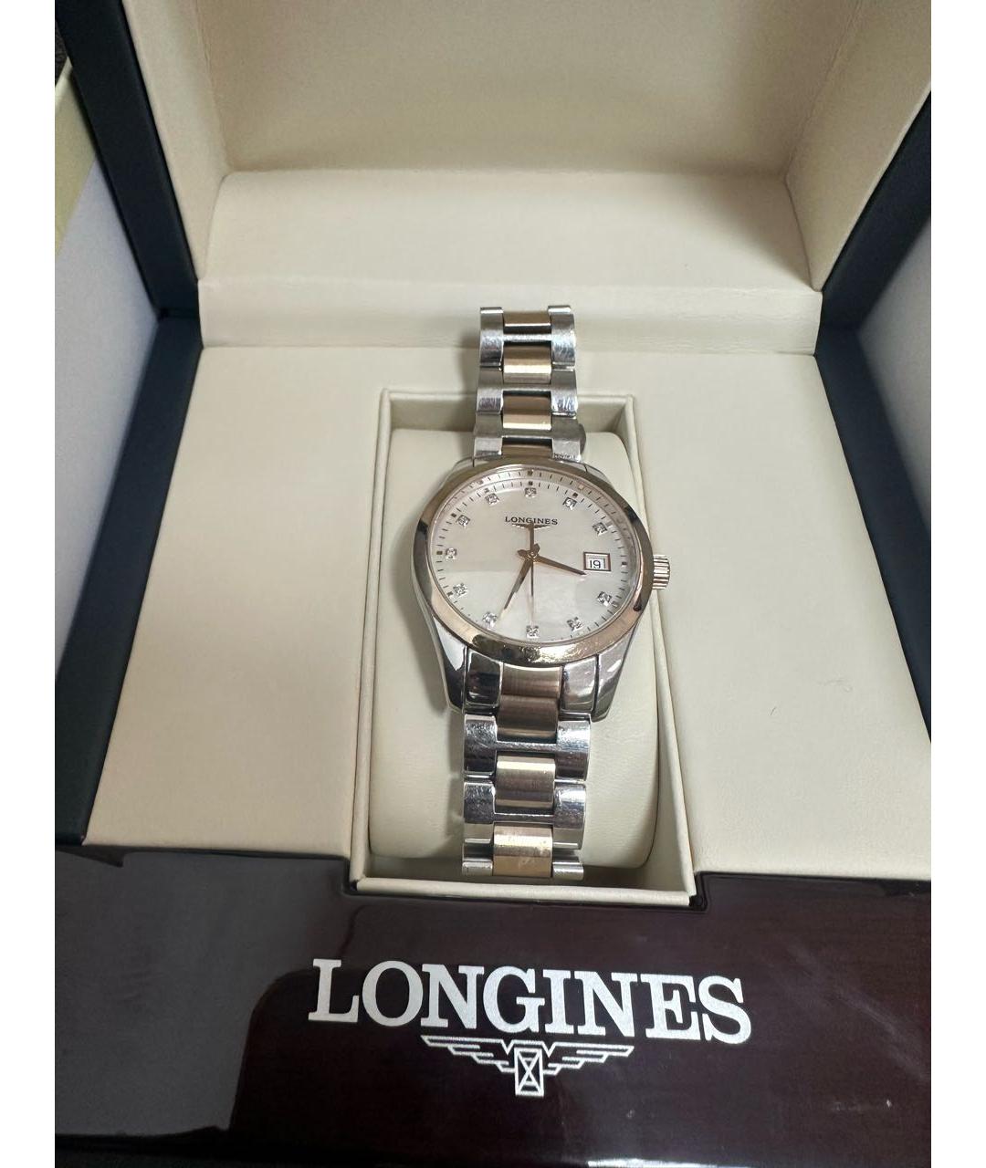 LONGINES Серебряные металлические часы, фото 2