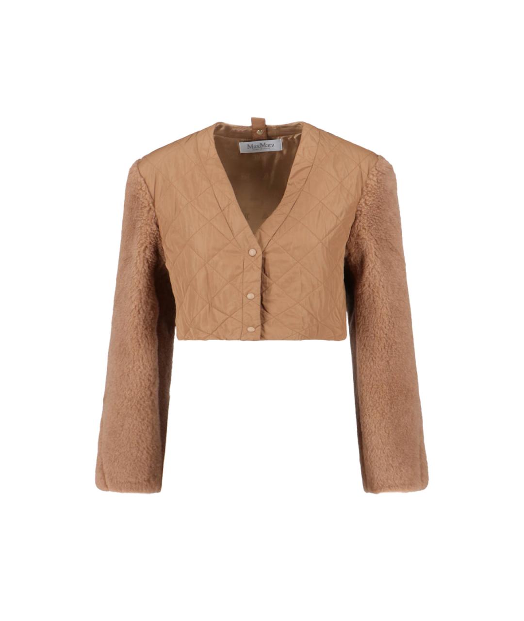 MAX MARA Бежевая шерстяная куртка, фото 5