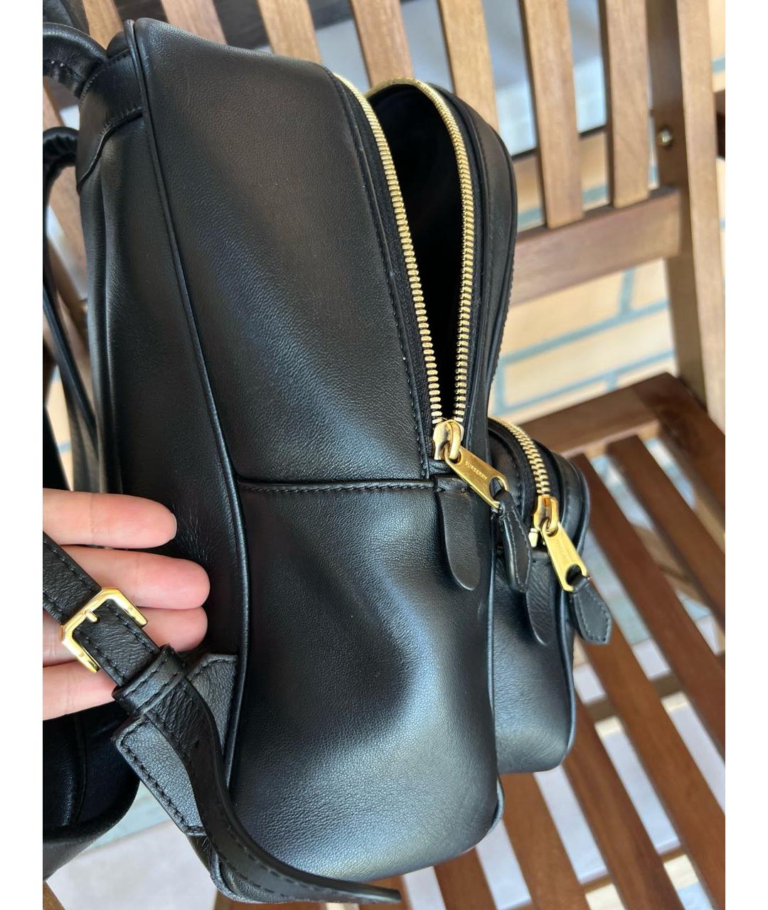 BURBERRY Черный кожаный рюкзак, фото 6