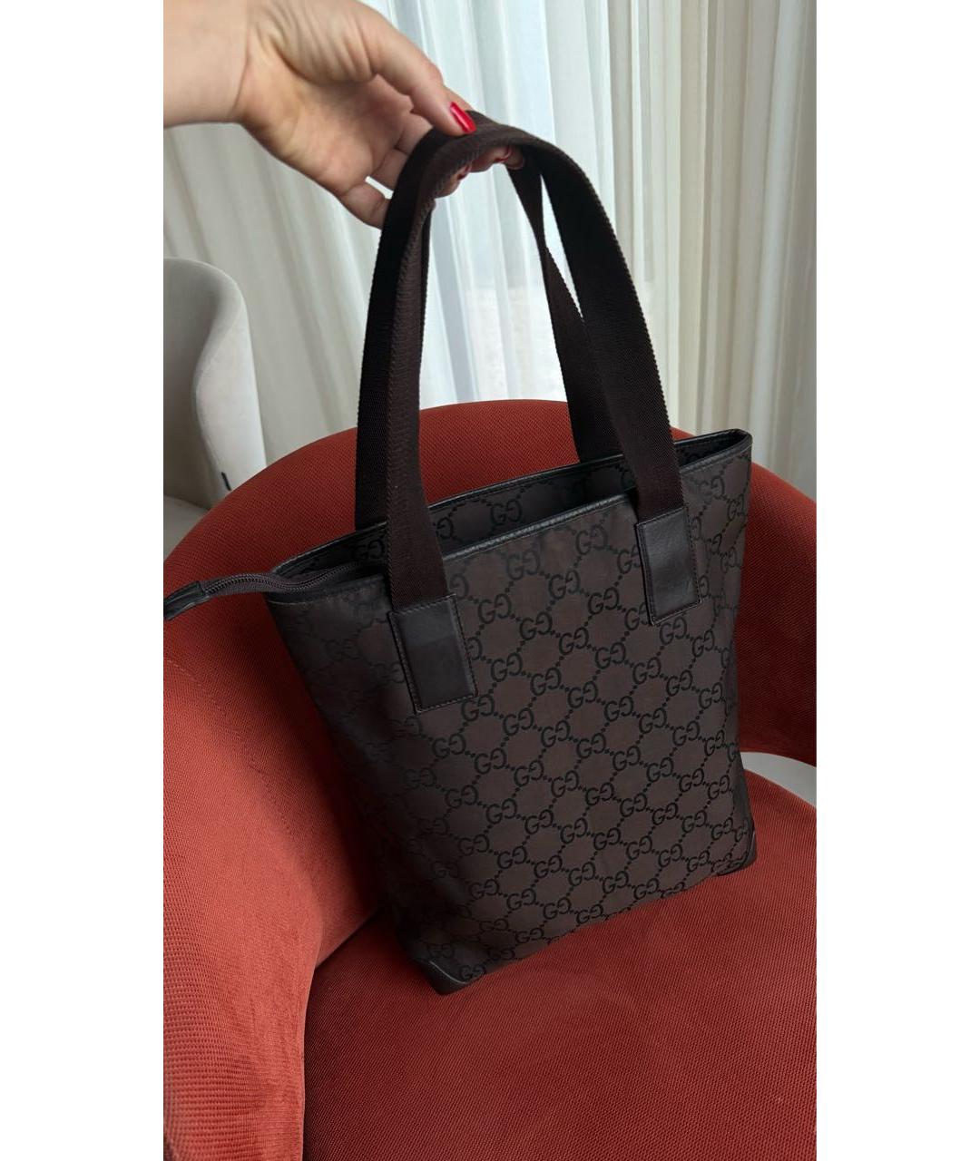 GUCCI Коричневая сумка тоут, фото 2