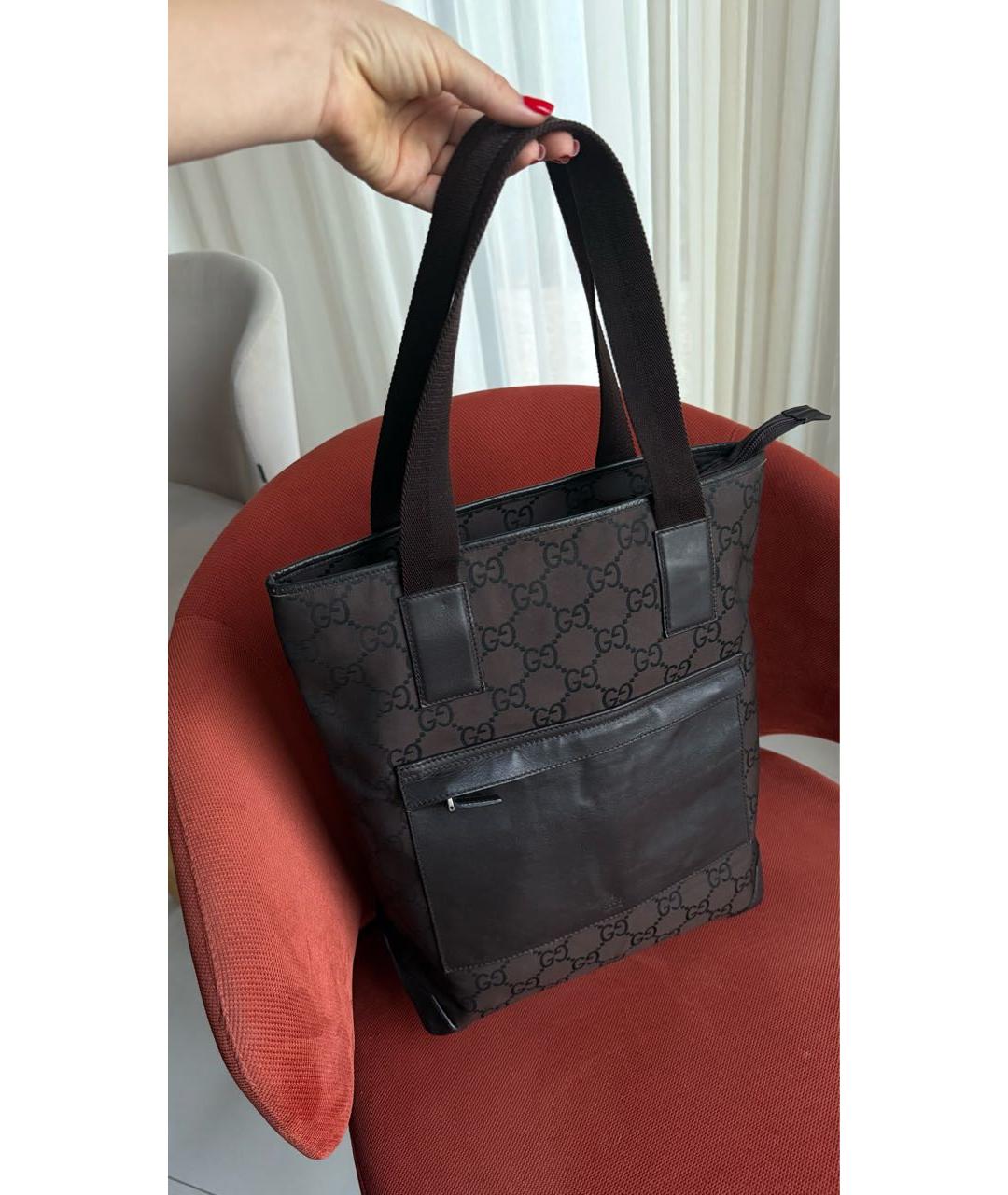 GUCCI Коричневая сумка тоут, фото 3