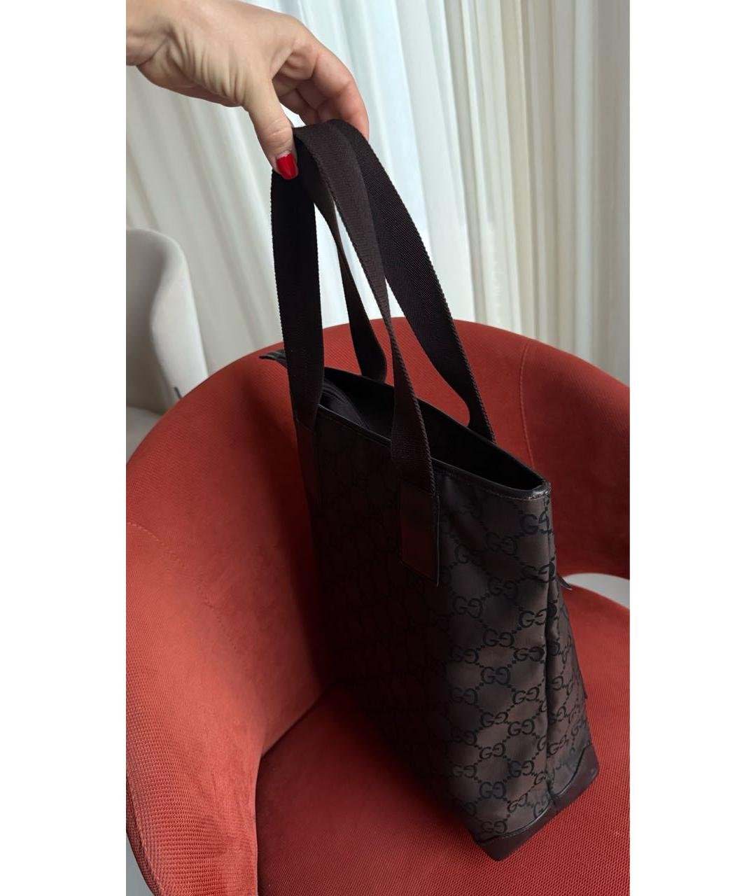 GUCCI Коричневая сумка тоут, фото 4