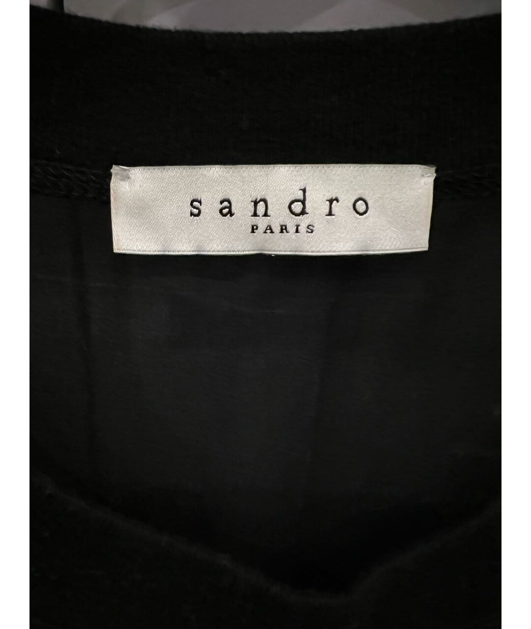 SANDRO Черный хлопковый джемпер / свитер, фото 3