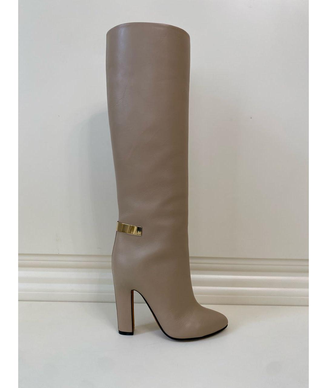 GIVENCHY Бежевые кожаные сапоги, фото 9