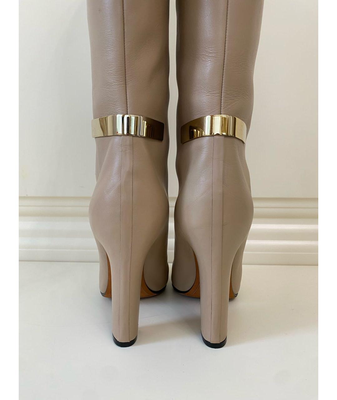 GIVENCHY Бежевые кожаные сапоги, фото 8
