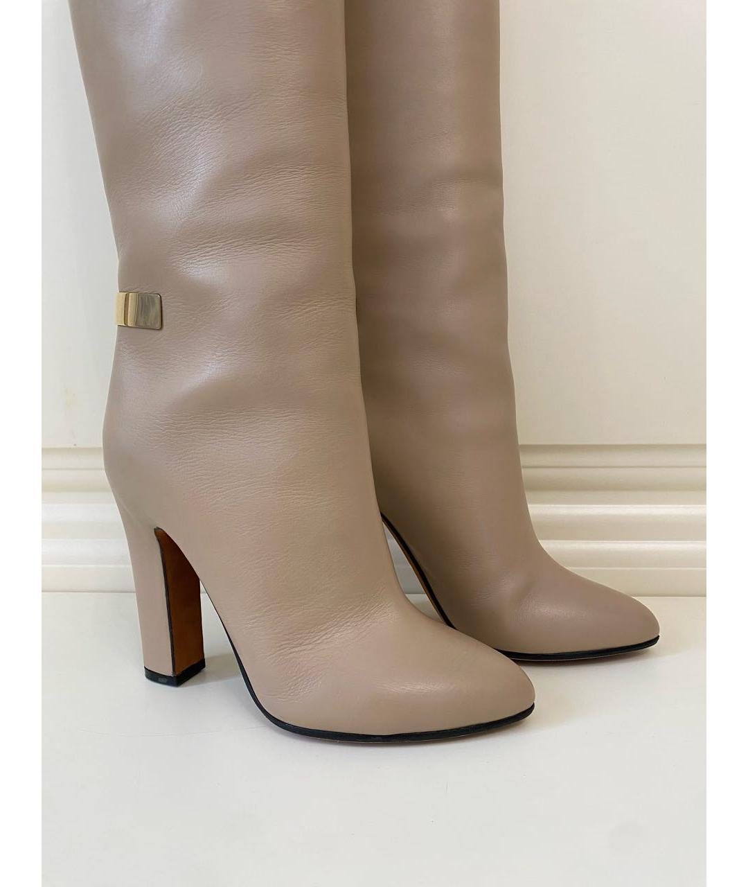 GIVENCHY Бежевые кожаные сапоги, фото 3