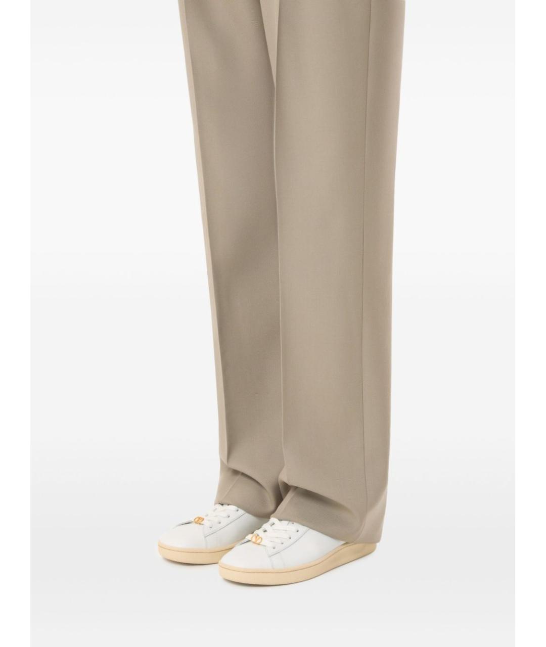 VALENTINO Белые кожаные низкие кроссовки / кеды, фото 2