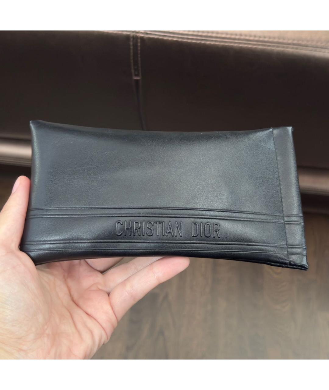 CHRISTIAN DIOR Черные пластиковые солнцезащитные очки, фото 5