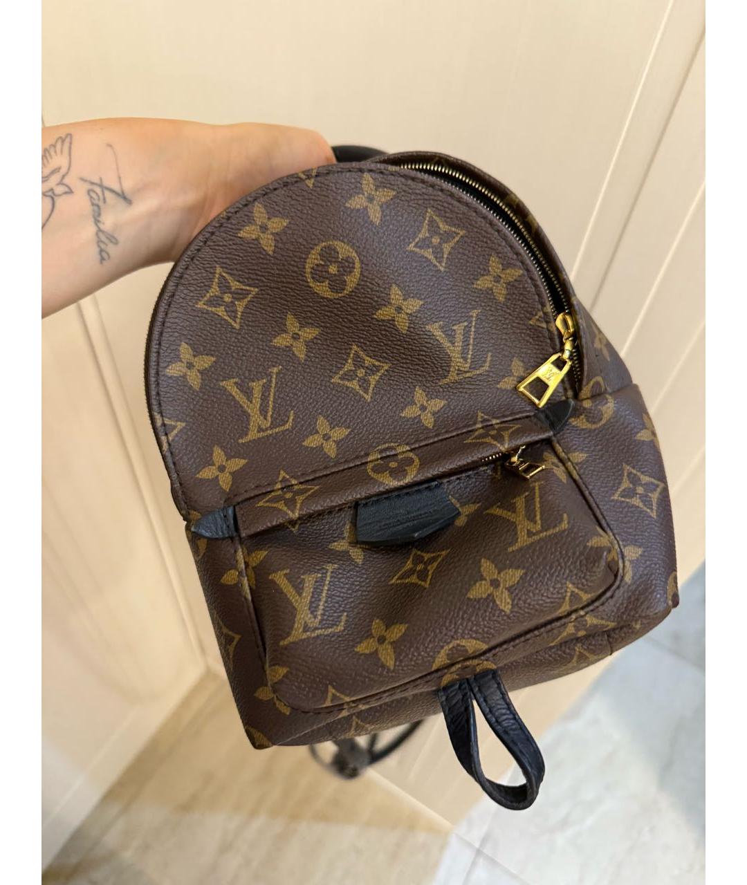 LOUIS VUITTON Коричневый кожаный рюкзак, фото 2
