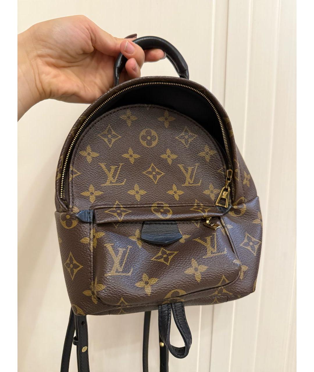 LOUIS VUITTON Коричневый кожаный рюкзак, фото 9