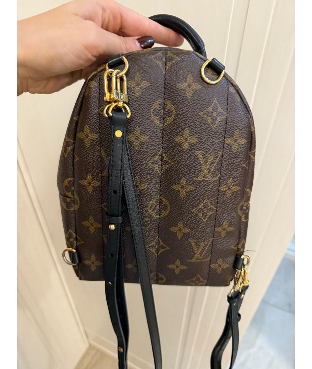 LOUIS VUITTON Коричневый кожаный рюкзак, фото 3