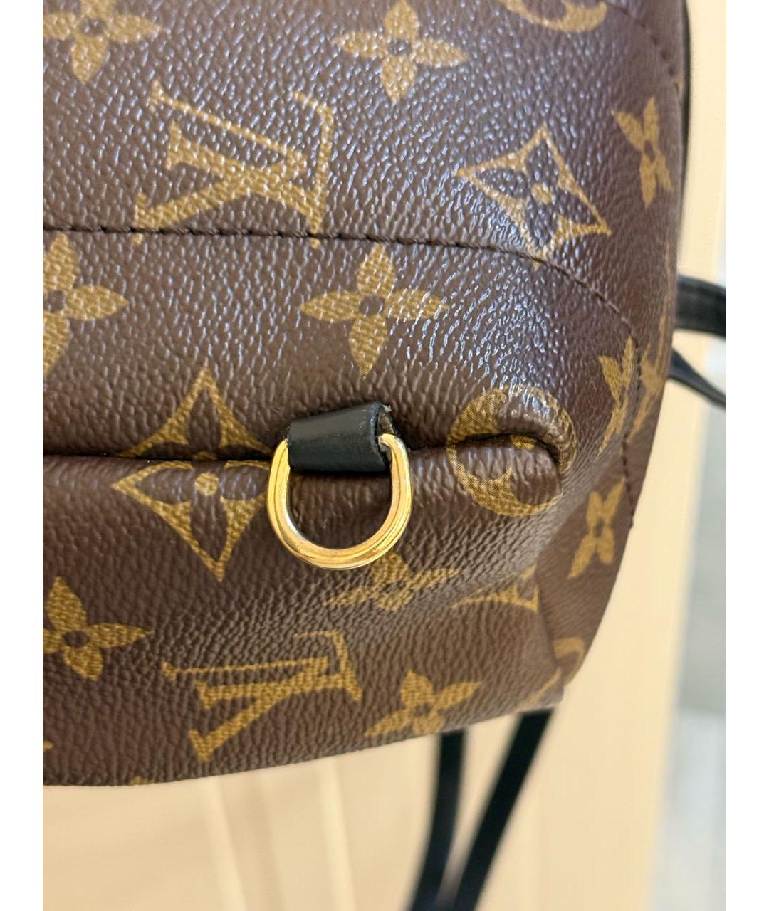 LOUIS VUITTON Коричневый кожаный рюкзак, фото 7
