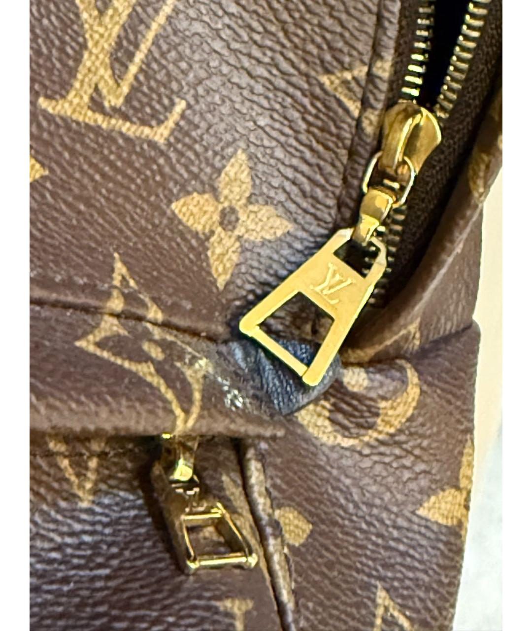 LOUIS VUITTON Коричневый кожаный рюкзак, фото 6
