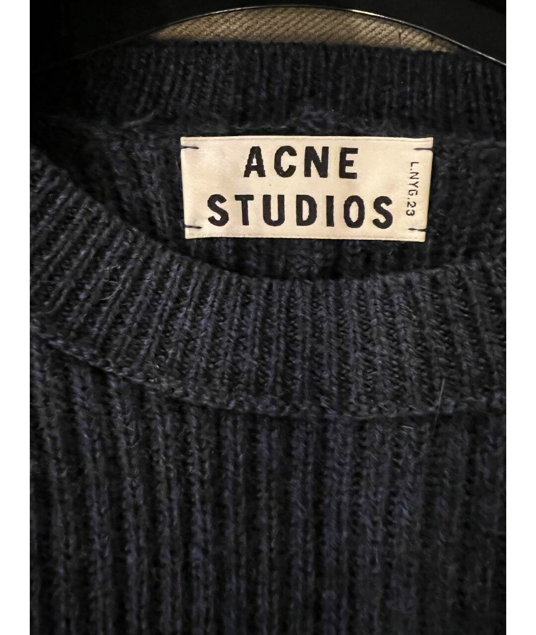 ACNE STUDIOS Темно-синий шерстяной костюм с брюками, фото 3