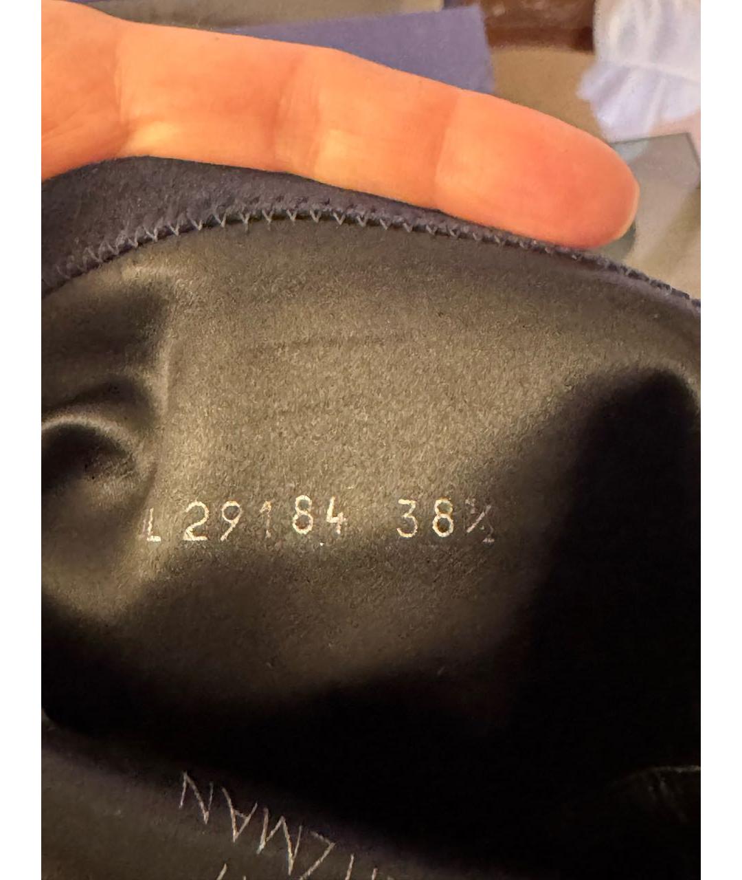 STUART WEITZMAN Темно-синие замшевые ботфорты, фото 7