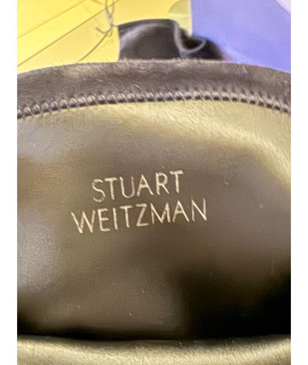 STUART WEITZMAN Темно-синие замшевые ботфорты, фото 6