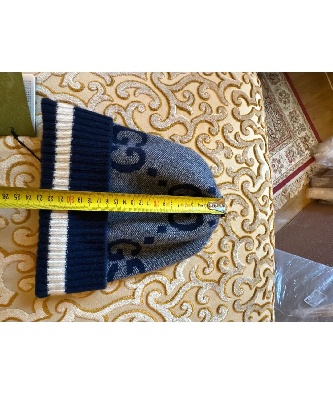 GUCCI Темно-синяя кашемировая шапка, фото 6