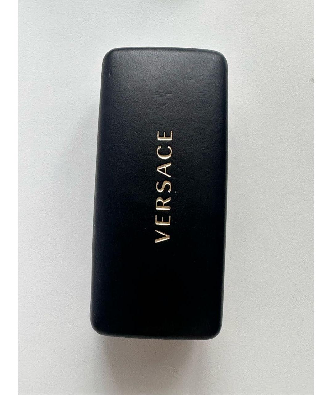 VERSACE Антрацитовые металлические солнцезащитные очки, фото 5