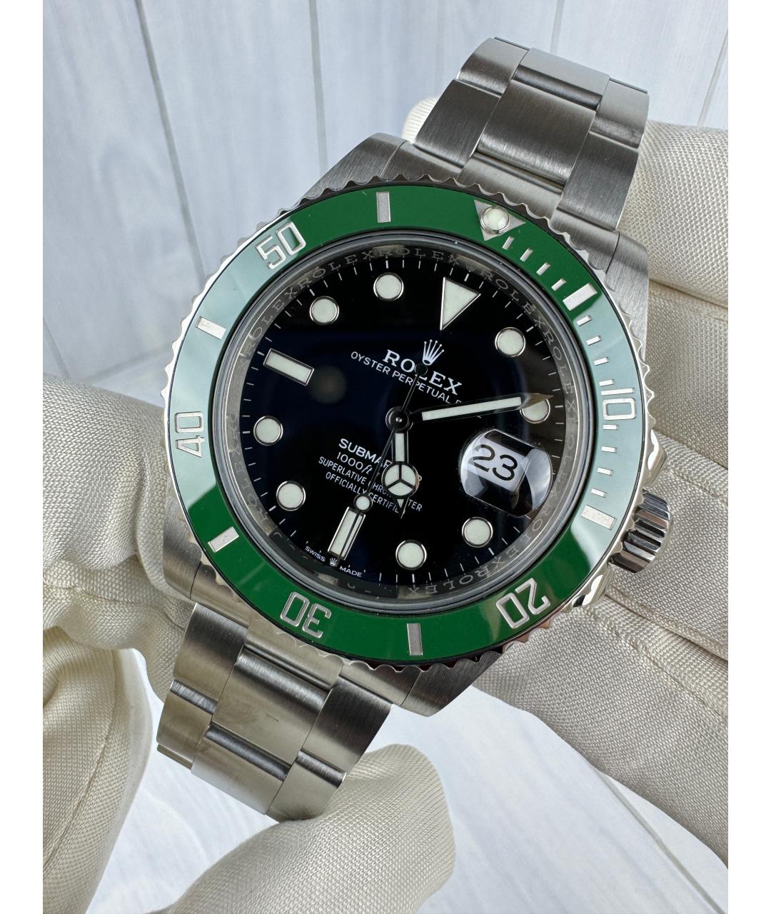 ROLEX Зеленые часы, фото 3