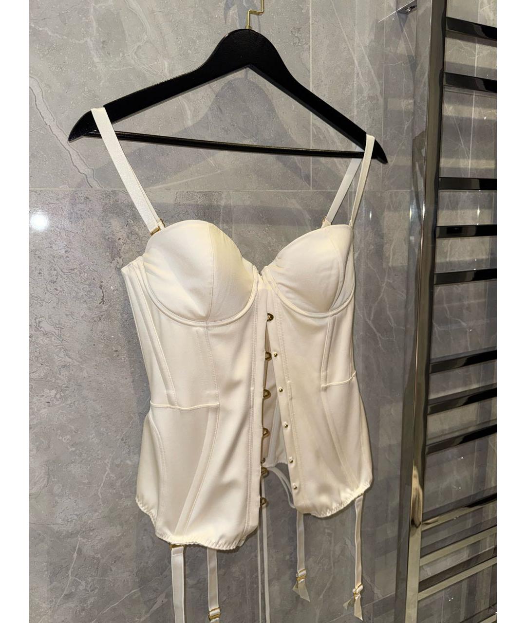 AGENT PROVOCATEUR Белый атласный корсет, фото 9