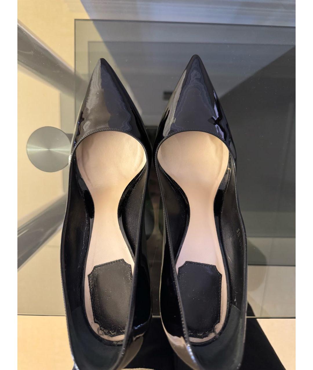 CHRISTIAN DIOR Черные туфли из лакированной кожи, фото 4