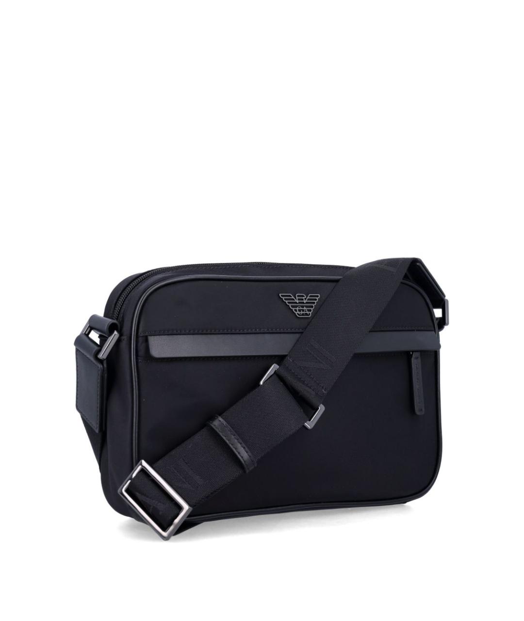 EMPORIO ARMANI Черная синтетическая сумка на плечо, фото 1