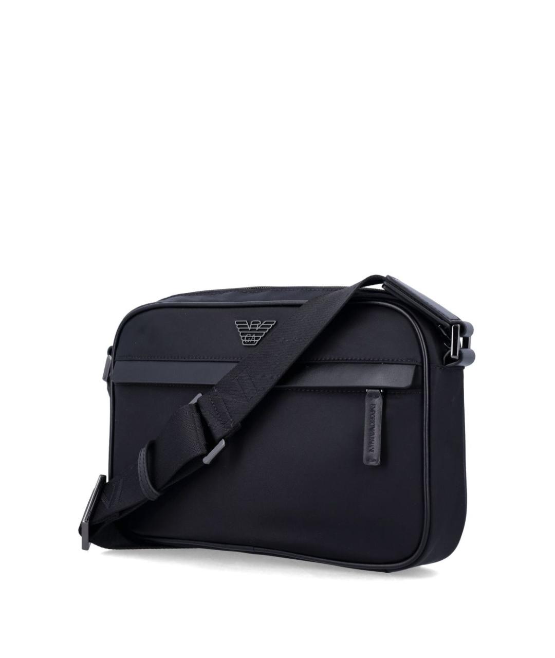 EMPORIO ARMANI Черная синтетическая сумка на плечо, фото 3
