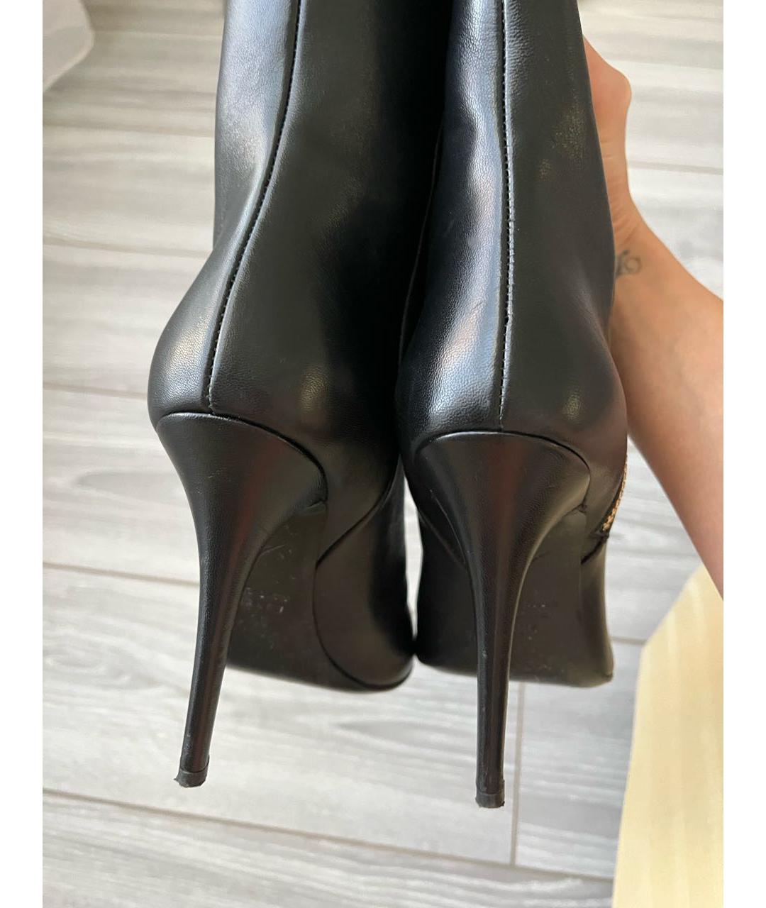 GIUSEPPE ZANOTTI DESIGN Черные кожаные ботфорты, фото 3