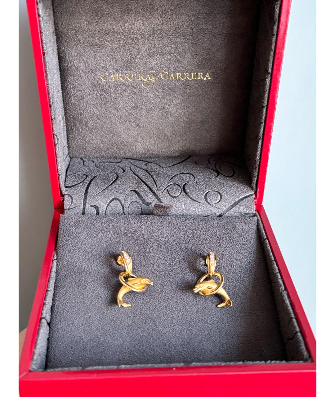 CARRERA Y CARRERA Желтые серьги из желтого золота, фото 3
